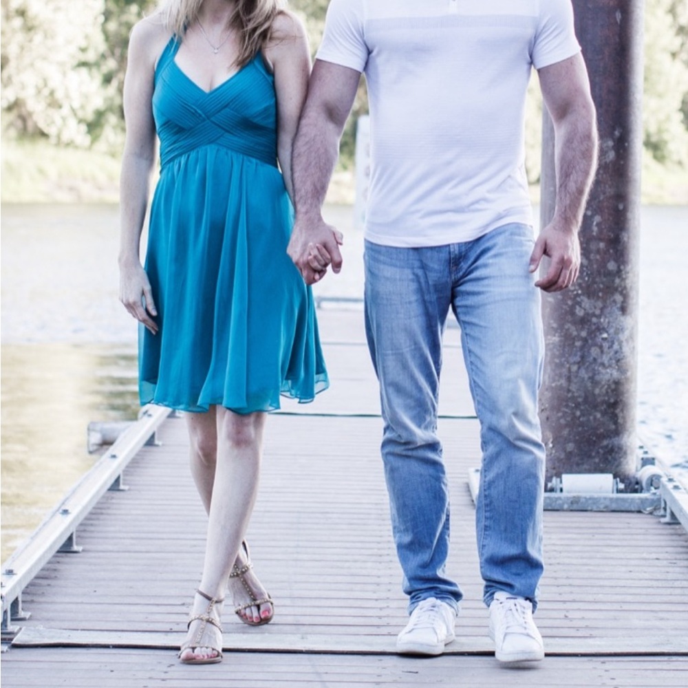 The Limited Teal Halter Dress Special Occasion Dressy